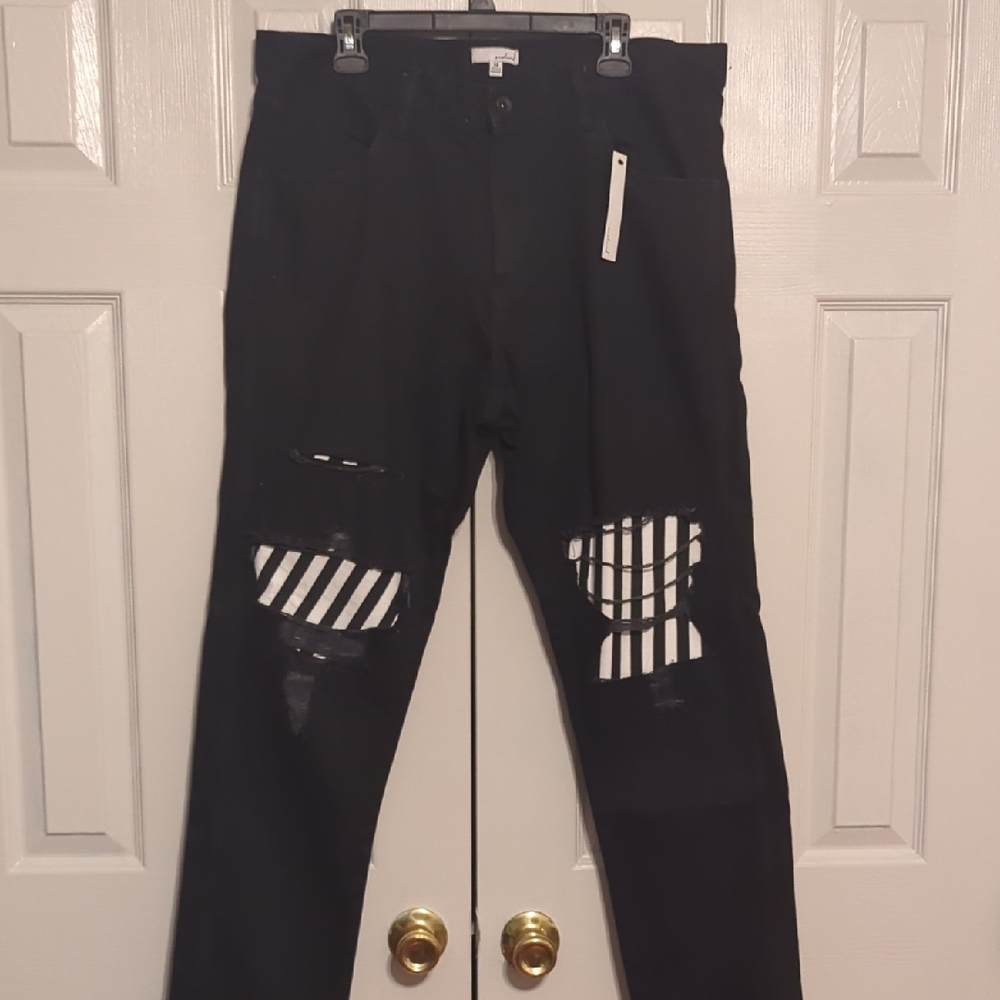 Stylish Black Distressed Men's Pants